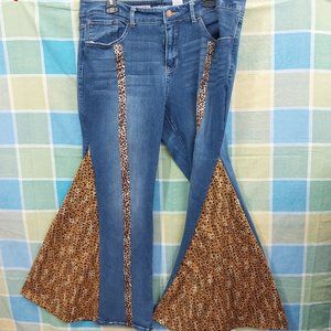 2529 Jeaniemade Size 20 Time And Tru  Stretch  Upcycled Bell-Bottoms